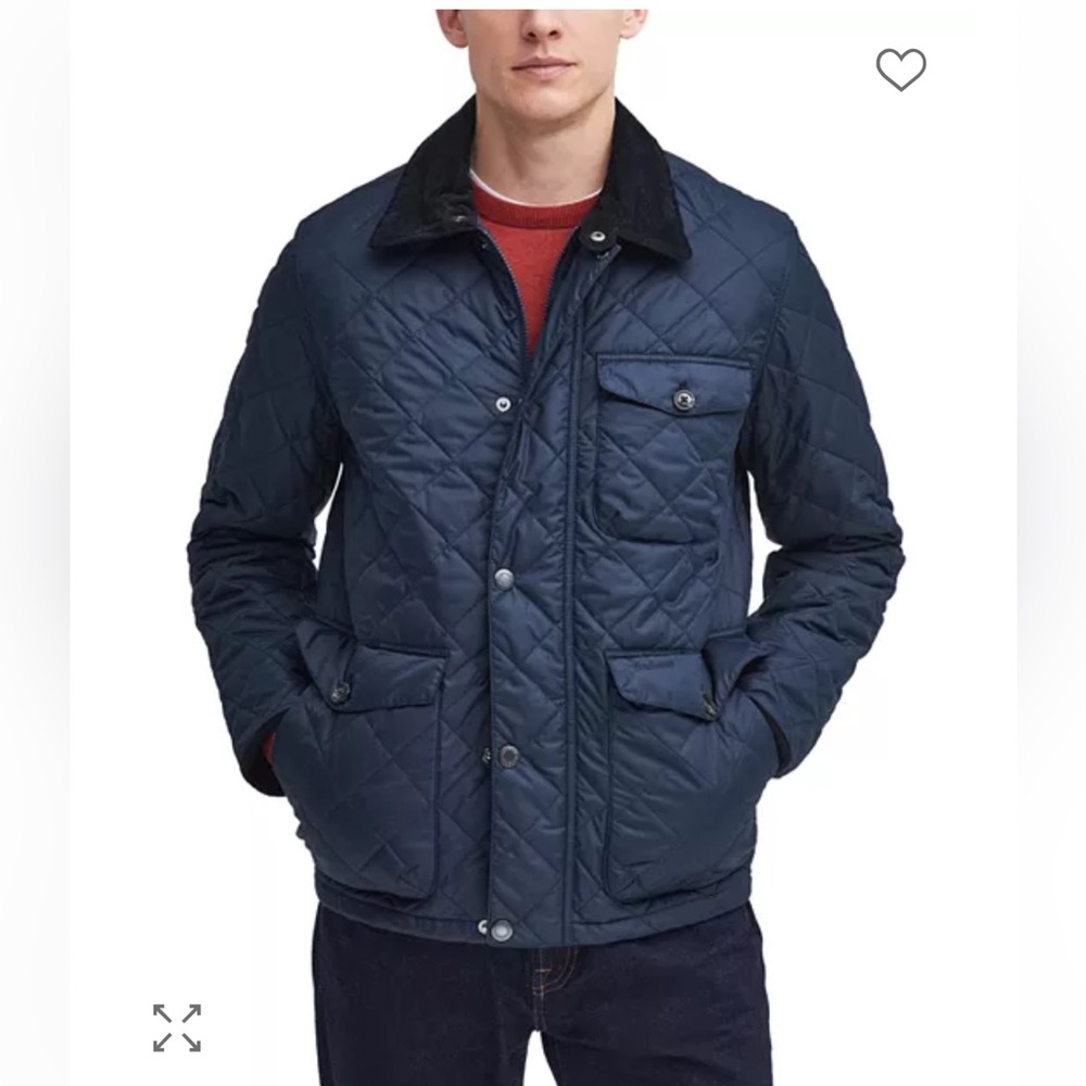 NWT Barbour Hornby Quilted Navy Jacket
